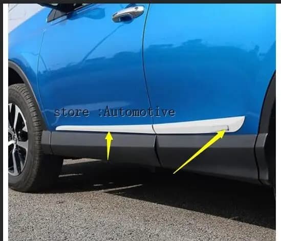 stainless steel Accessories Side Door Body Molding Cover Trim 4 Pcs For Toyota rav4  2014 2015 2016 2017 2018