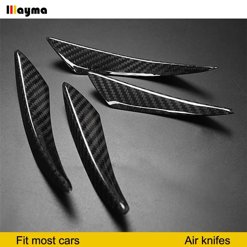 Carbon Fiber Car Air Knife DE Aprons Fit for Audi A3 8V Mustang GT 2 Series F22 F23 F87 A Class A200 A250 Air Knives 4 Pieces