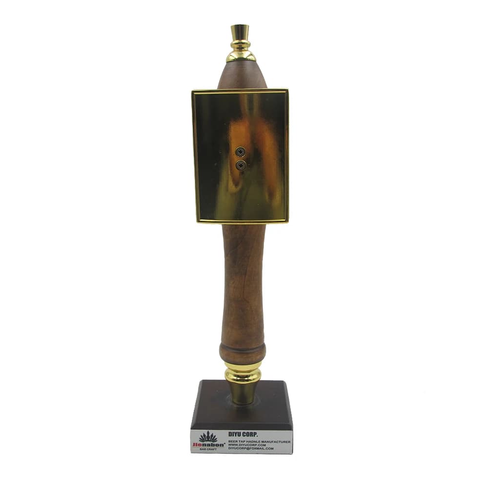 Barware Beverage Accessory Promotional Item Craft beer Keg System Collection Figure custom logo print wooden beer tap handle