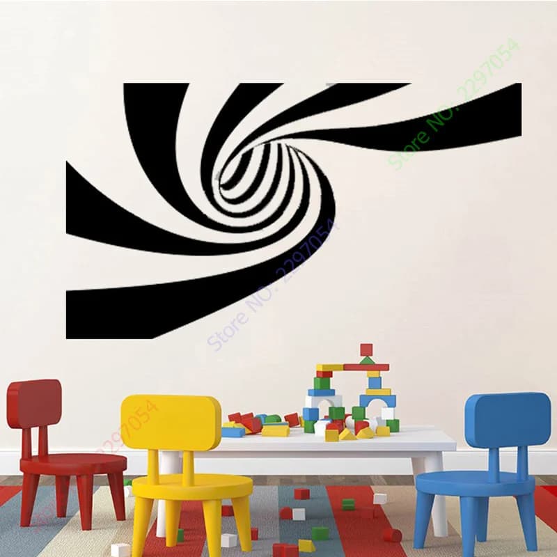 2 Different Designs 3D Abstract Vinyl Wall Sticker Art Wall Decal Home Decor Decoration Wall Mural