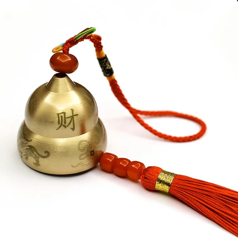 1 PC Pure Copper Customized Wind Bell Wind Chimes FU/Cai Hanging Door Car Decor Creative Bell