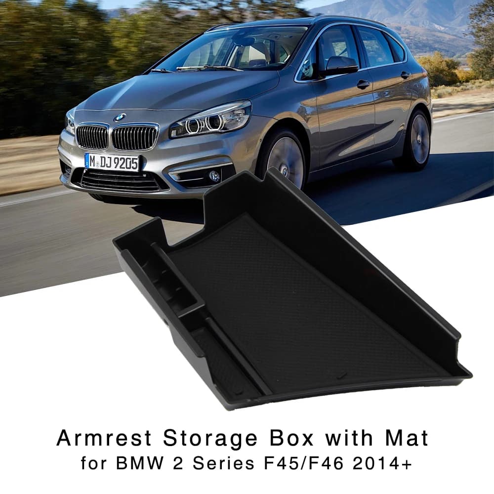 Armrest Storage Box for BMW 2 Series F45 F46 Gran Active Tourer 2015 2016 2017 2018 Trim