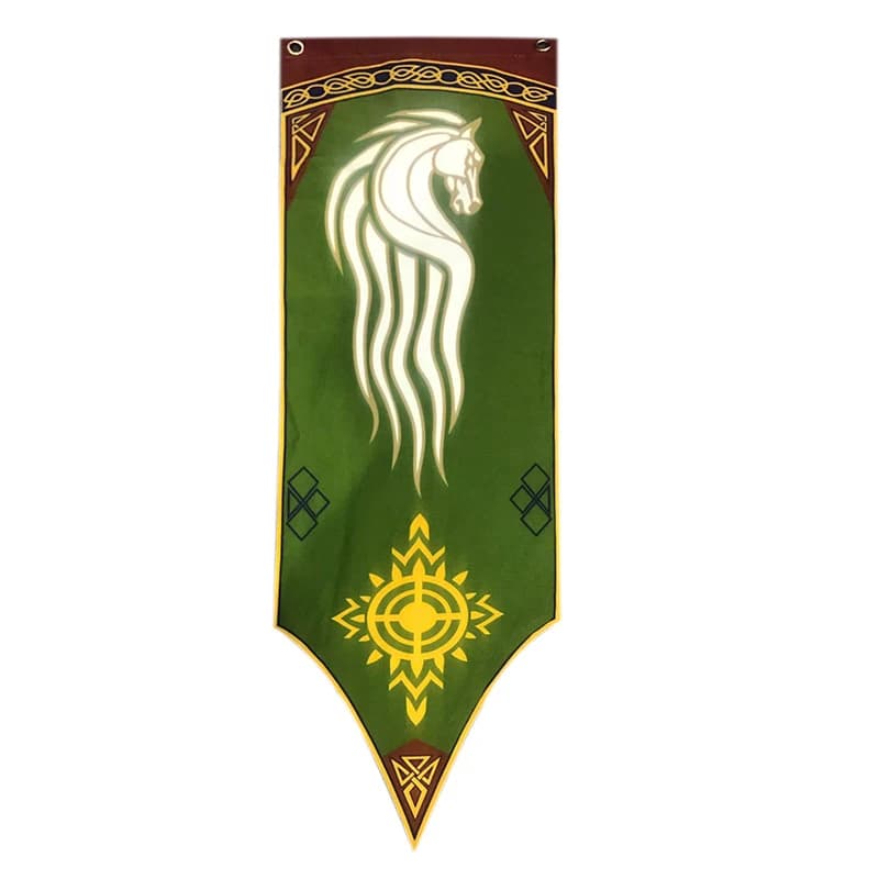 Rohan Banners LORs Theme Room Decoration Scene Bar Layout Retro Flags House Decor Comic Con TV Film Shooting Props