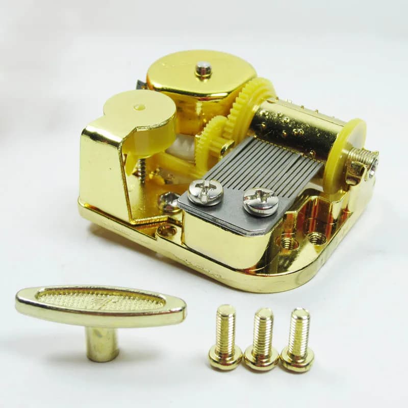 Beauty and the Beast Theme Golden Wind Up Music Box Mechanism