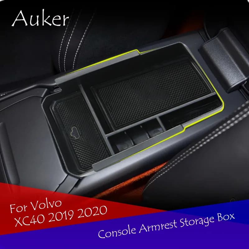 Car Interior Decoration Console Armrest Storage Box Container  Styling For Volvo XC40 2019 2020 2021 Accessories
