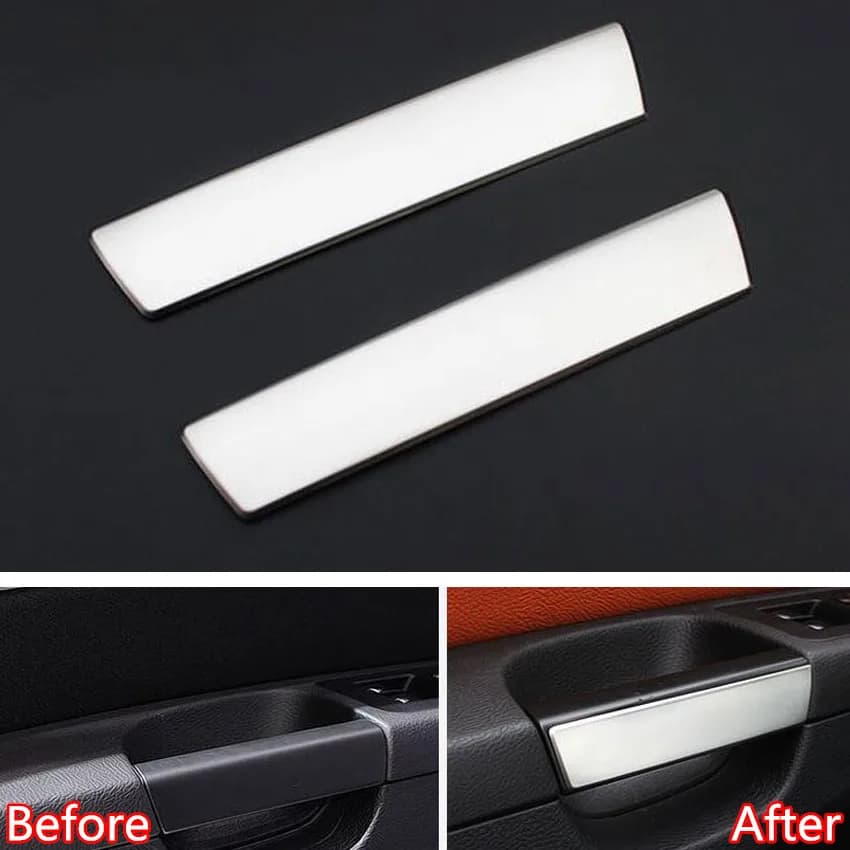 YAQUICKA Car Front and Middle Door Handle Grab Cover Trim Sticker Styling For VW Sharan 2013 2014 2015 2016 Car-covers