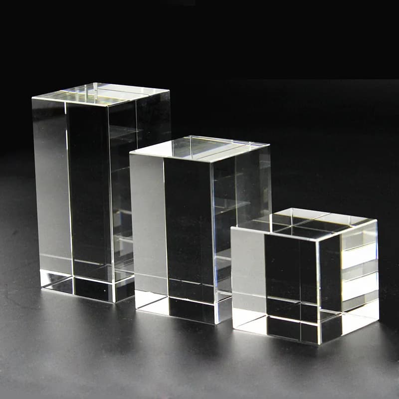 Wholesale Blank 3D Laser Engraving K9 Shining Crystal Block Cube for Birthday Gifts