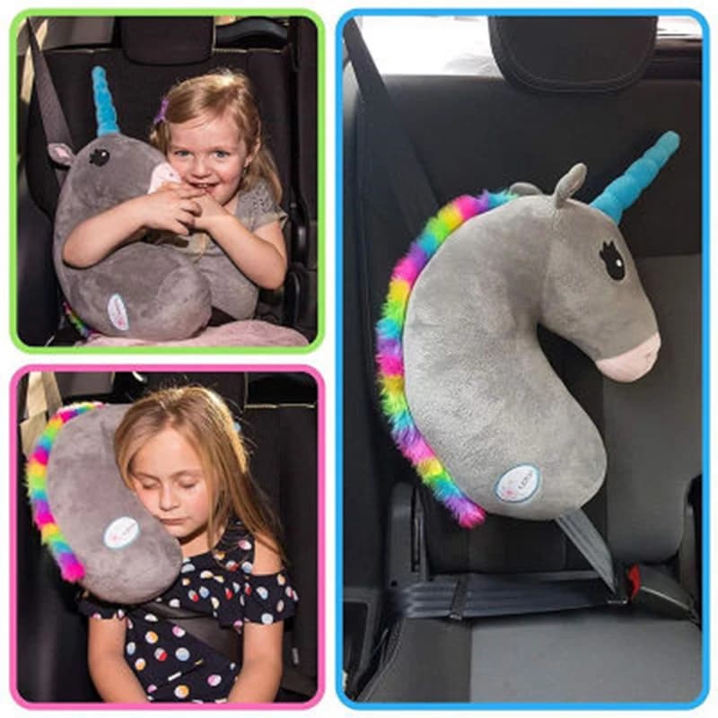 Cartoon Unicorn Car Seat Belt Shoulder Pad PP Cotton Auto Seatbelt Cover For Kids Child Horse Accessories Safety Belt Pillows