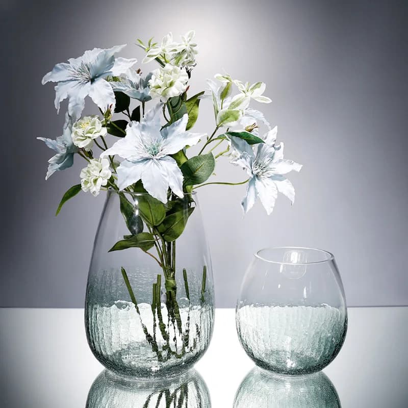 Creative Ice Crack Glass Vase, Terrarium Glass Containers, Tabletop Flower Vases for Homes, Wedding Decoration, Modern Crafts