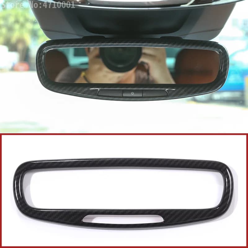 Carbon Fiber ABS For Maserati Levante 2016 For Ghibli For Quattroporte 2017 Car Interior Rearview Mirror Frame Trim Accessories