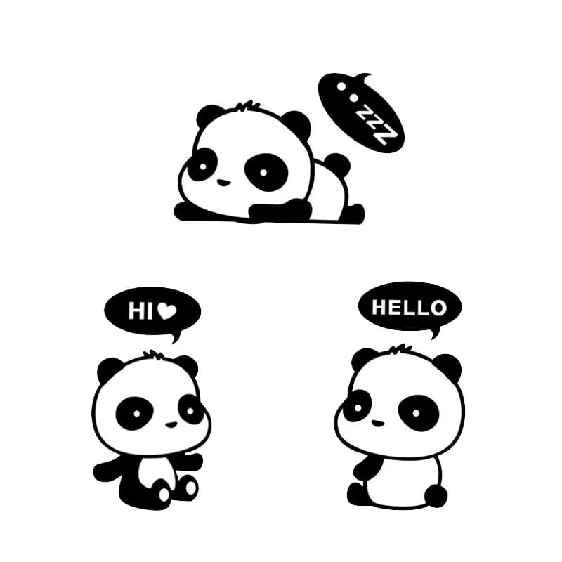 Cute Panda Switch Sticker On The Wall Kids Rooms Bedroom Vinyl For Home Decoration Art Decals Removable Lovely Wall Stickers