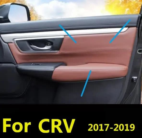 For Honda CRV 2017 2018 2019 2020 2021 Microfiber Door Panel Armrest Leather Protective Cover with Mount Fittings Car Interior