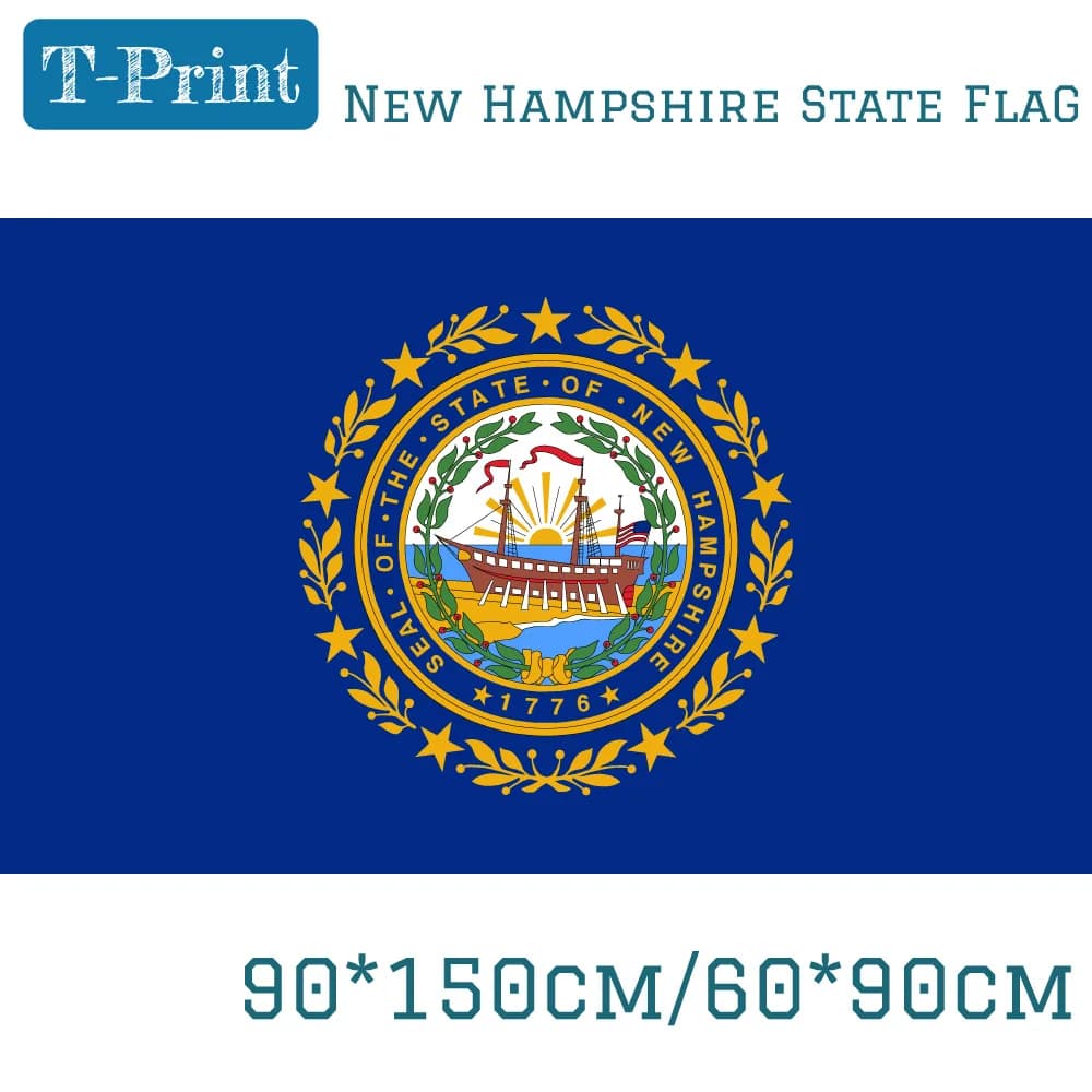 State of New Hampshire Flag American Flag USA 90*150cm 60*90cm Digital Printing Activities Decorative Banner