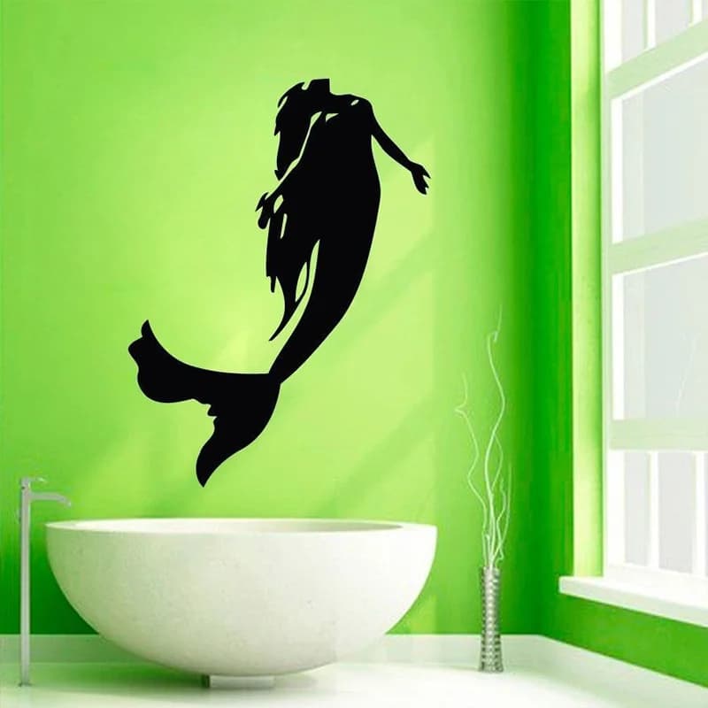 Mermaid Sticker Sea-maid Decal Muurstickers Posters Vinyl Wall Decals Pegatina Quadro Parede Decor Mural Mermaid Club Sticker