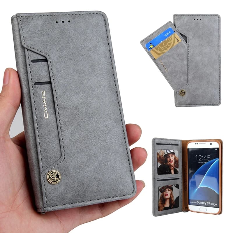 For iPhone 17 16 15 14 13 12 11 18 Pro Max Case Leather Magnetic Flip Wallet Cover For iPhone XR XS Plus Case Stand Card Holder