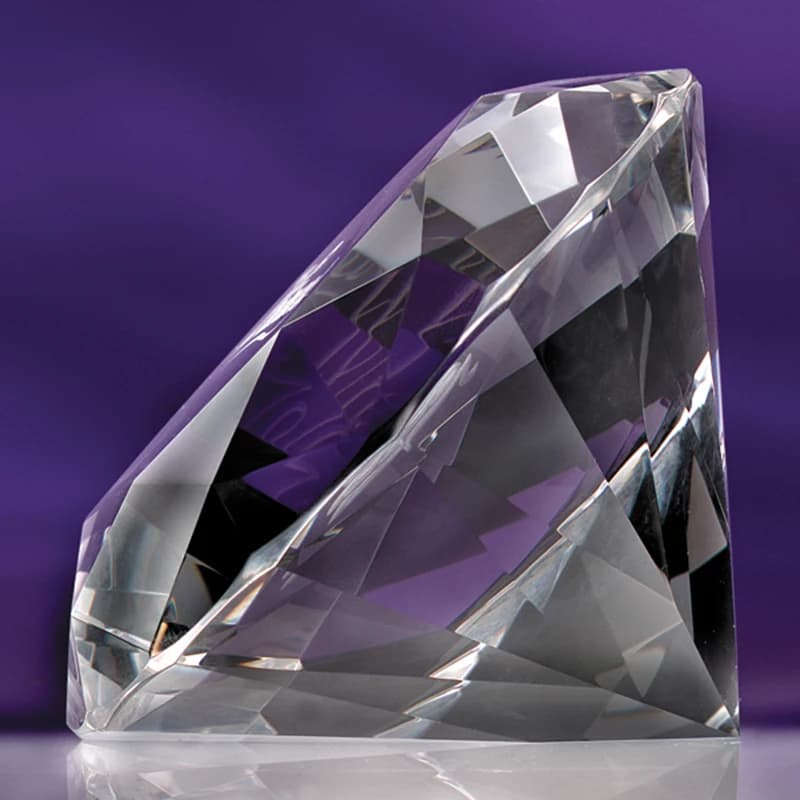 Shining Huge 100mm Crystal Diamond Shaped Cut Glass Paperweight Wedding Decor Gifts Hot