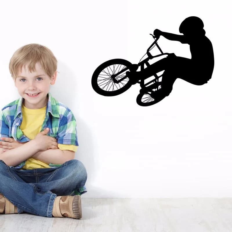 Sport Motorcycle Wall Vinyl Sticker Decals Decor Art Mural Boy Kids Room Size 42X57CM