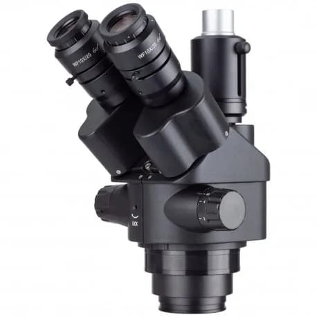 AmScope 7X-45X Black Simul-Focal Trinocular Zoom Stereo Microscope Head Mobile phone repair equipment--Ship from Brazil