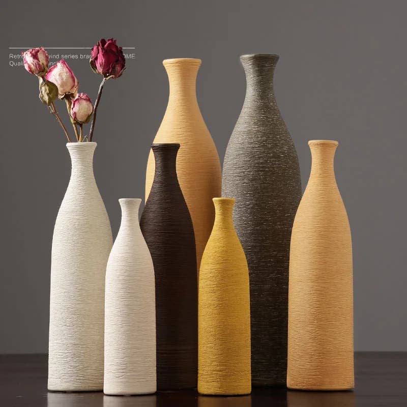 European Style Colorful Ceramic Vase, Creative Tabletop Vase, Wedding Gifts, Office Home Decor, Handicraft Furnishing Articles