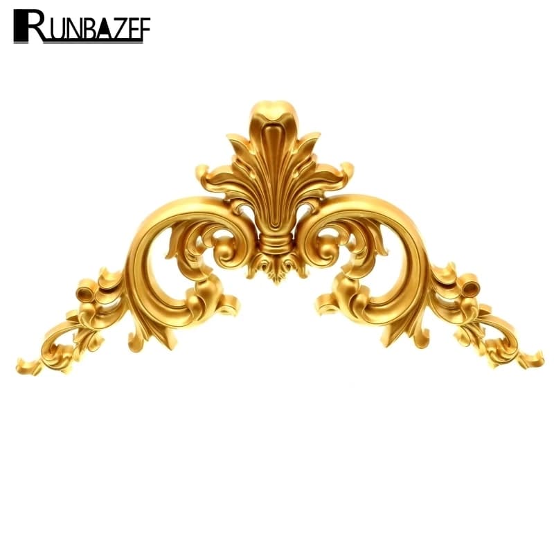 RUNBAZEF Imitation Wood Carved Plastic Corner Flower Home Decoration Miniaturas Accessories Figurines Miniatures Ornaments