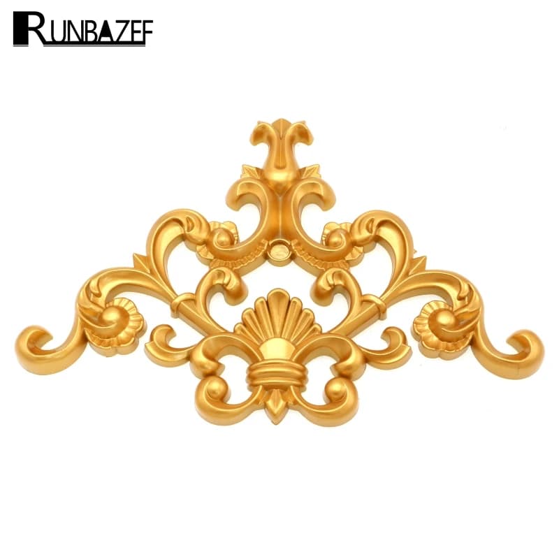 RUNBAZEF Imitation Wood Carving The Wall The Ceiling The Bridge Plastic Craft Wedding Decoration Home Decor Figurine Miniature