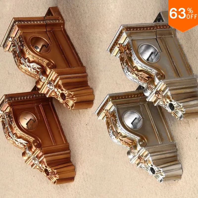 Artist Room Accessories Plaster Carve Roman Curtain Holder Palace Baroque Rod Stick Single Rod Wall Bracket Curtain Rod Holder