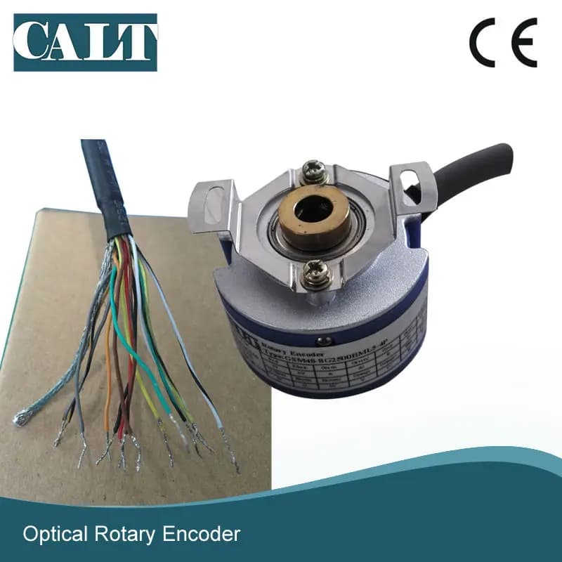 CALT GSM48 8mm Hollow Shaft or 9mm Taper Shaft 2500 Pulse Rotary Encoder for 4 Pairs Poles Servo Motor