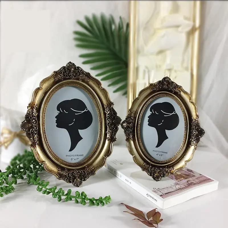 European - Style Retro Resin Photo Frame, Creative Wall Picture Studio Home Picture Frame