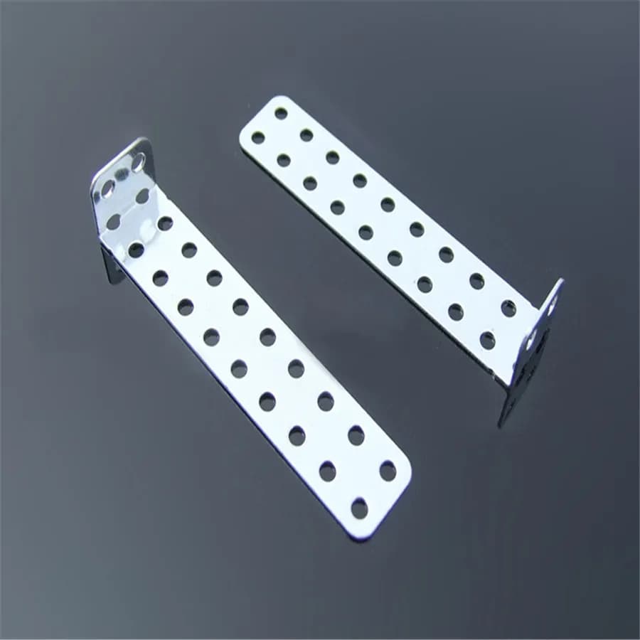 10pcs K876 Multi Holes L shaped Iron Sheet DIY Model Making Parts Connecting Rod Screws Fixed Using