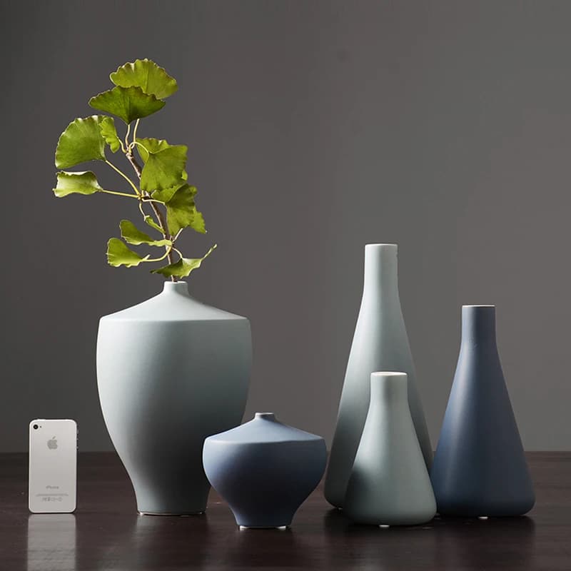Modern Chinese American Ceramic Vase Crafts, Dried Flower Vase, Wedding Centerpieces for Tables, Home Decoration Accessories