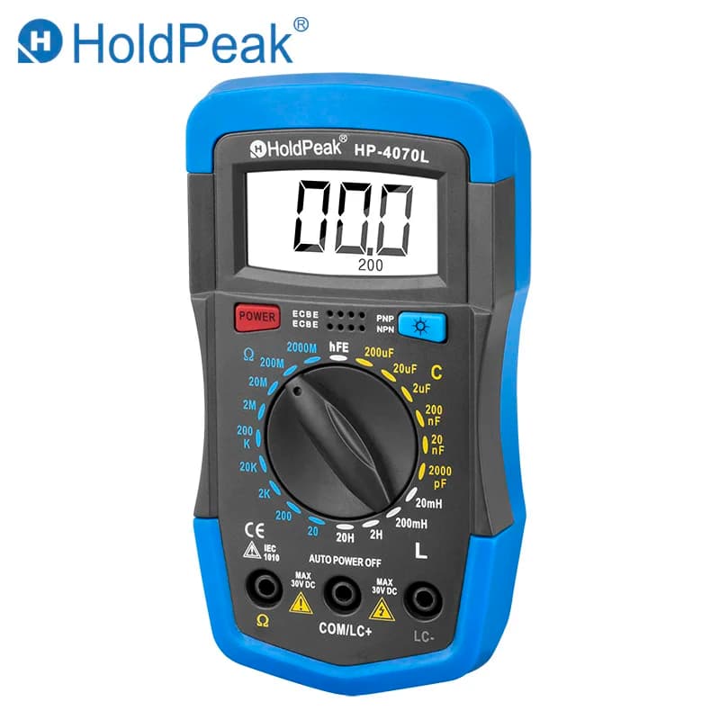 HoldPeak HP-4070L Capacitance Multimeter Digital Inductance LCD Meter HFE Test With Backlight Inductance LCR Meter Repair Tool