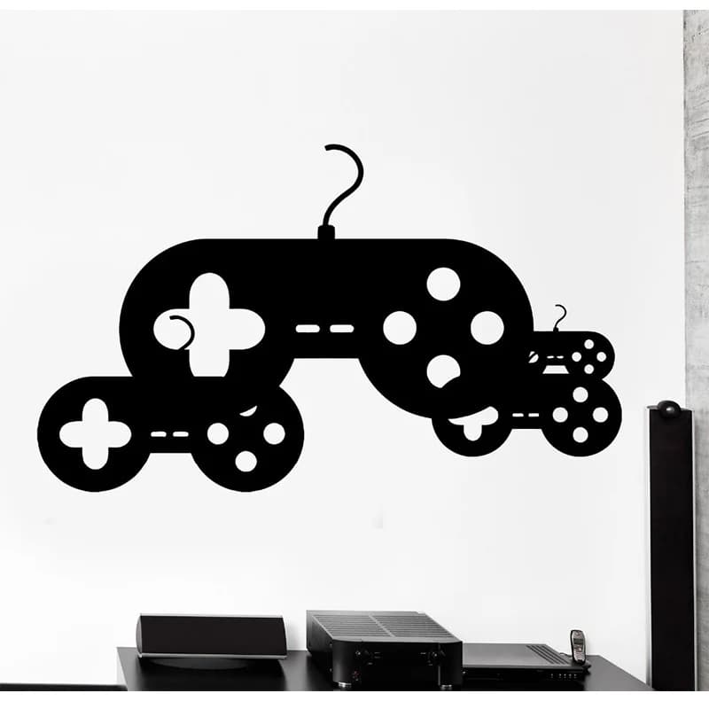 Removable Wall Sticker Home Decor Gaming Controller Joypad Vinyl Wall Decal Decoration Mural Art