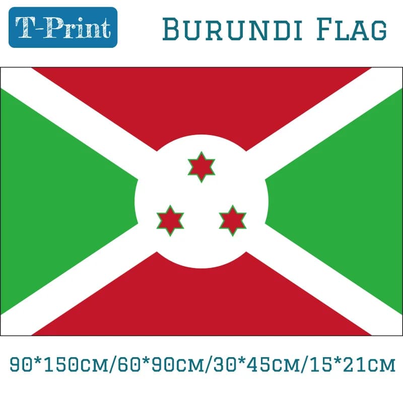 Burundi National Flag 15*21cm Hand Flag 90*150cm 60*90cm Car Flags For Sports Games Sports Meeting Gift Banner / Bandera