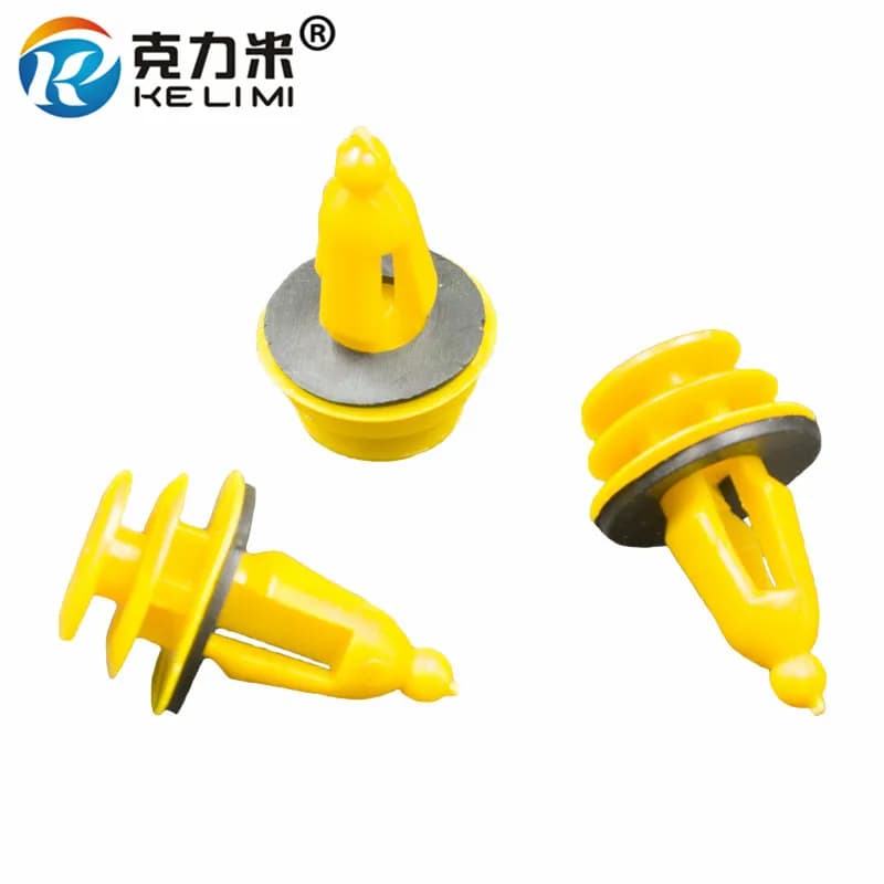 KE LI MI 50 Pieces Car Interior Yellow Plastic Clamp For Hyundai Fits 9mm Door Panel Trim Fastener Clips Retainer Rivets