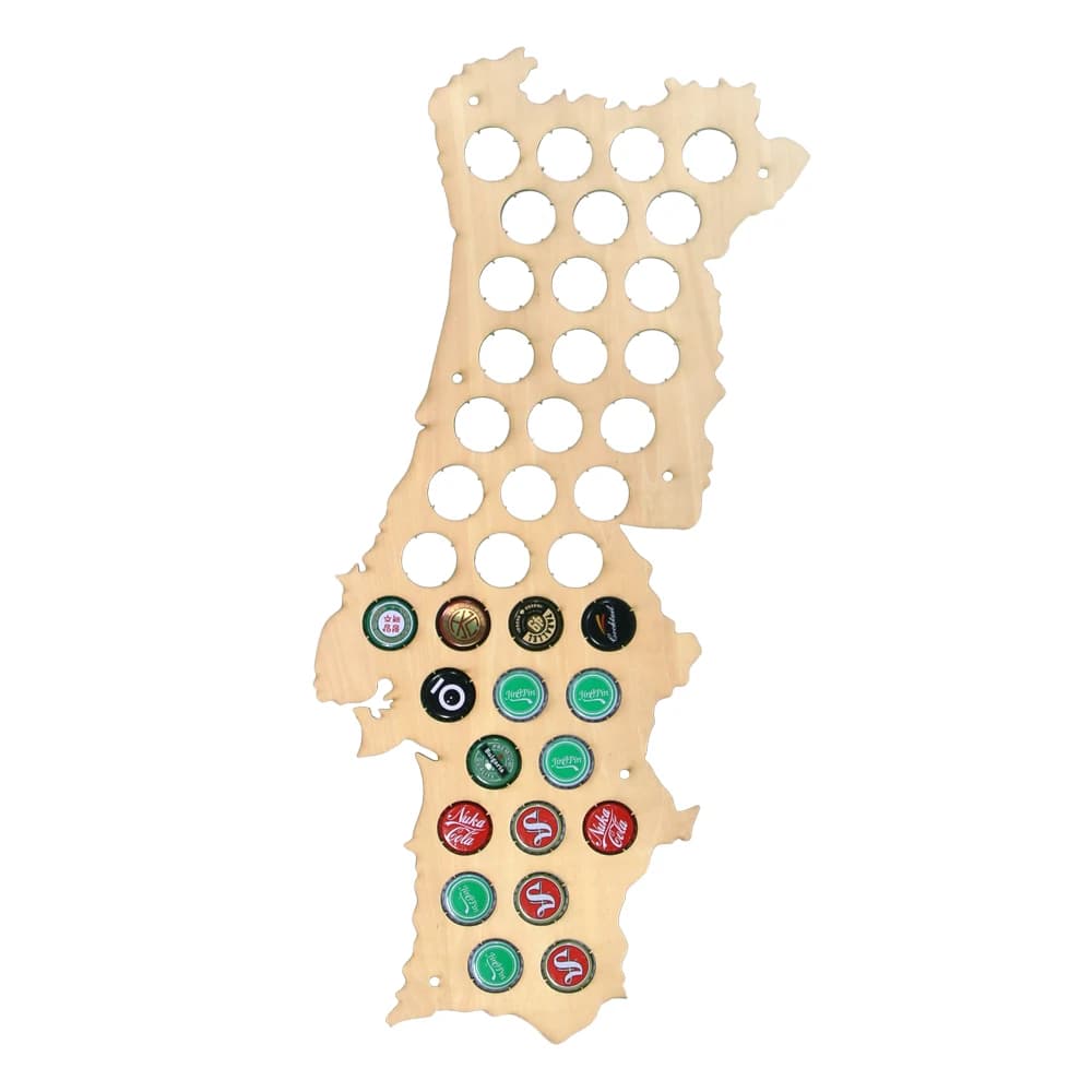 Wooden Craft Maps Of Portugal Beer Caps Maps Wall Mounted Decorative Map Home Bar Beer Drinkers Home Decoration Accessories