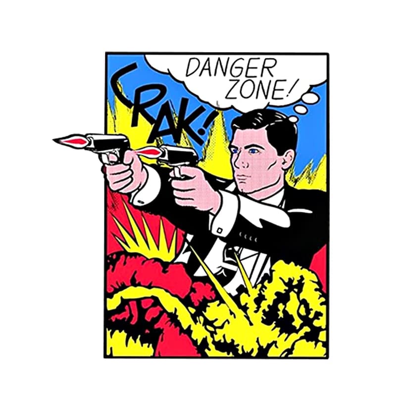 Archer Pop Danger Zone Pin