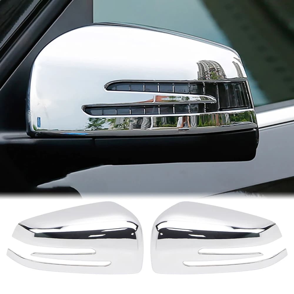 Side Wing Mirror Cover for Mercedes-Benz CLA C117 / GLA Class X156 2014 2015 2016 2017 2018 2019 Chrome Rearview Mirror Cap Trim