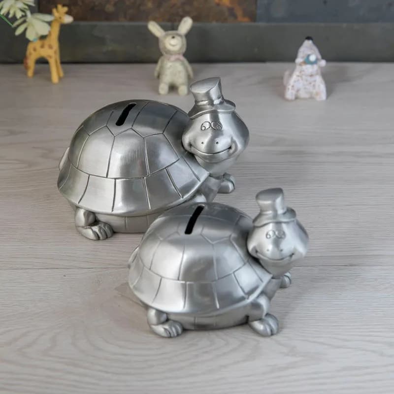 Creative Tortoise Children's Coin Bank Money Box Metal Cartoon Storage Money Jar Children Gift Home Piggy Bank