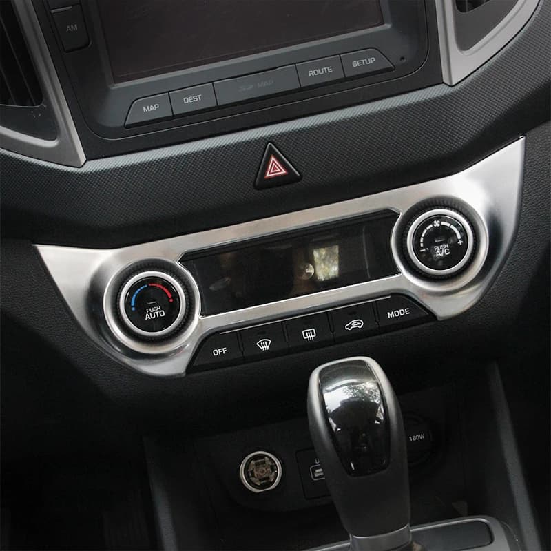 For Hyundai ix25 Creta 2015 2016 2017 ABS Matte Car Air Conditioning Panel Decorative Molding Cover Trim Accessories