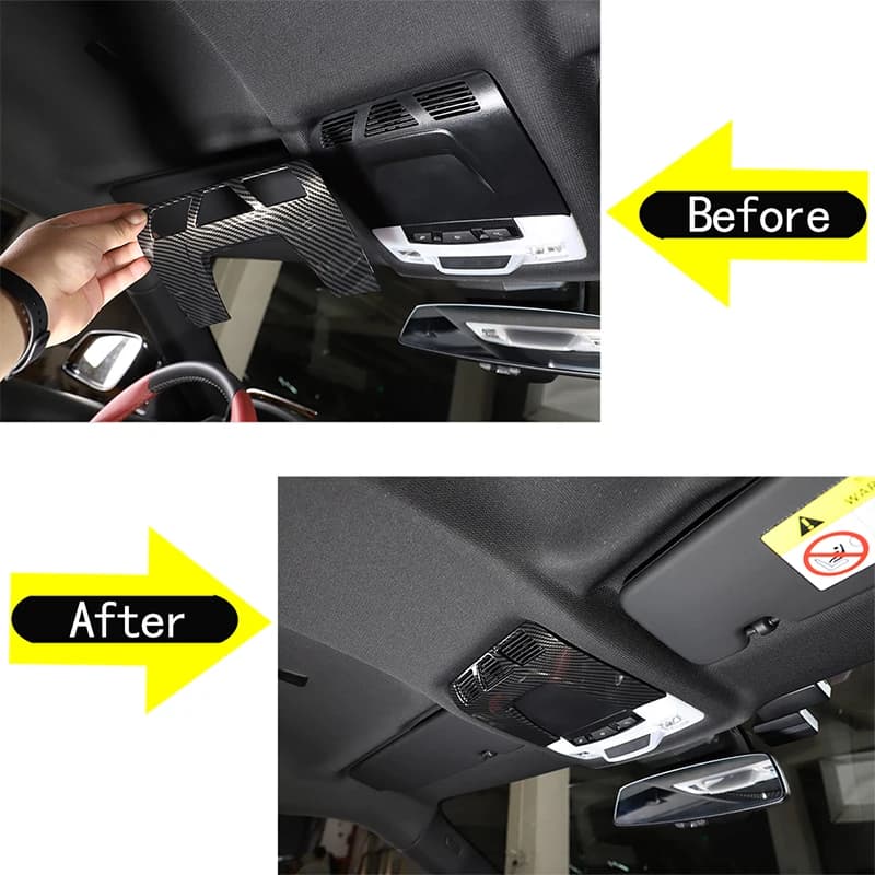 For 2019-2022 Toyota GR Supra A90 ABS car roof reading light decoration frame cover sticker car interior decoration accessories