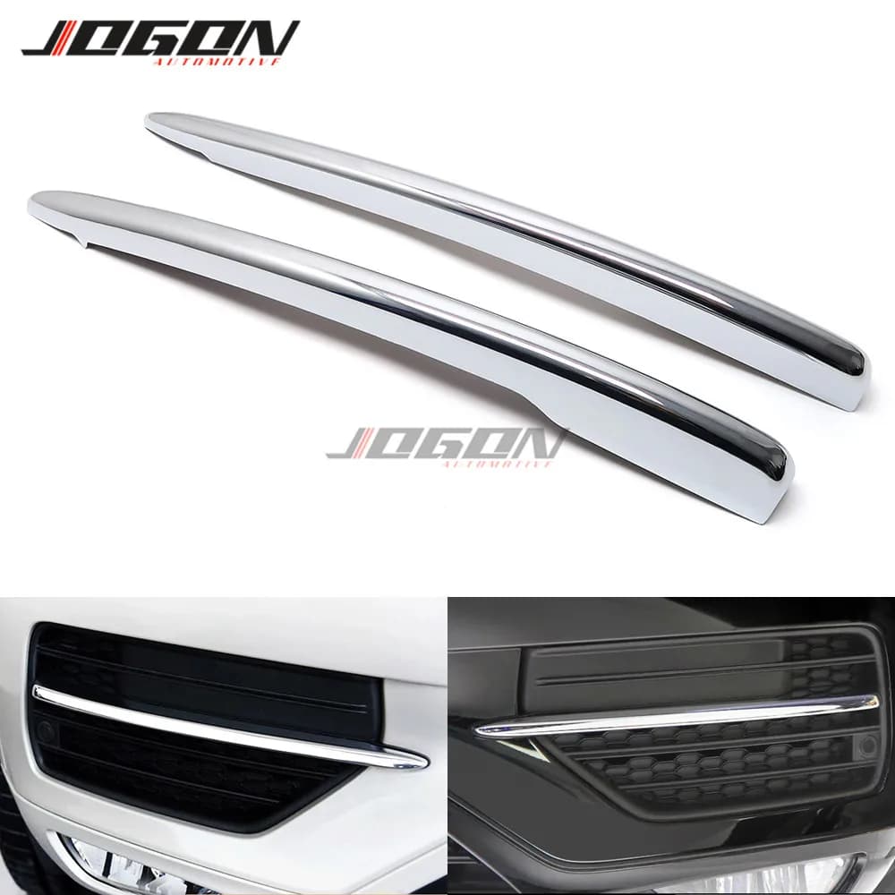 ABS Chrome For Volvo XC90 2016-2019 Car Grill Front Fog Light Lamp Eyelid Eyebrow Molding Cover Trim