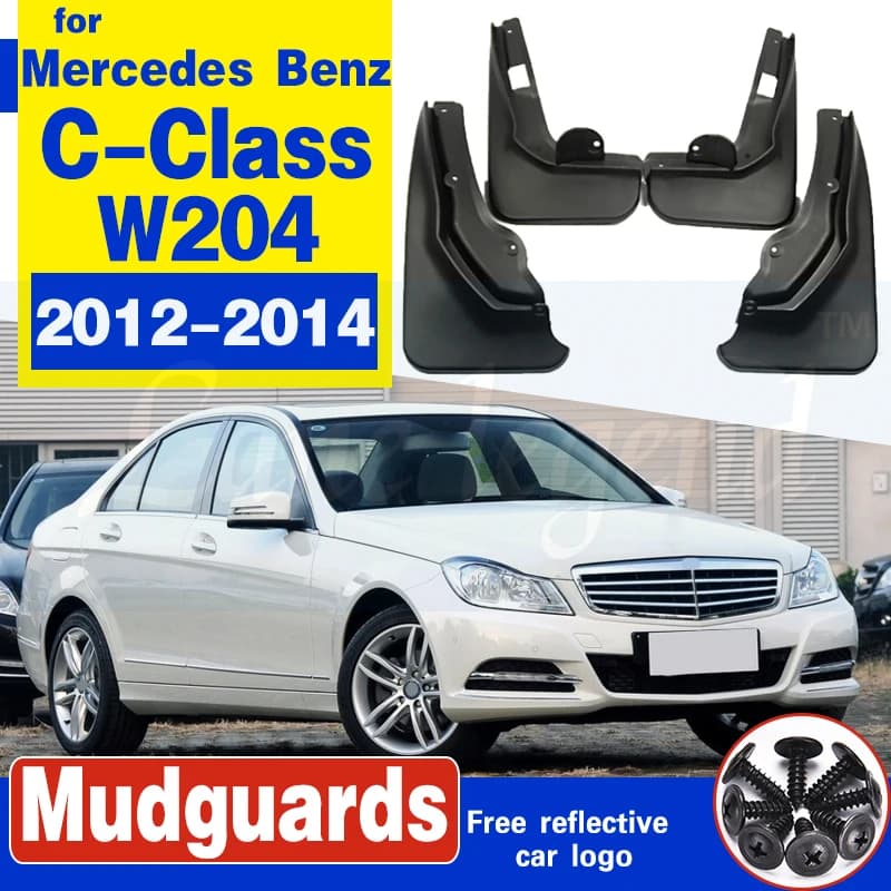 For Mercedes Benz C-Class W204 2012 ~ 2014 Mudflap Fender Mud Guard Flaps Mudguards Splash Guards Car Front Rear Accessories