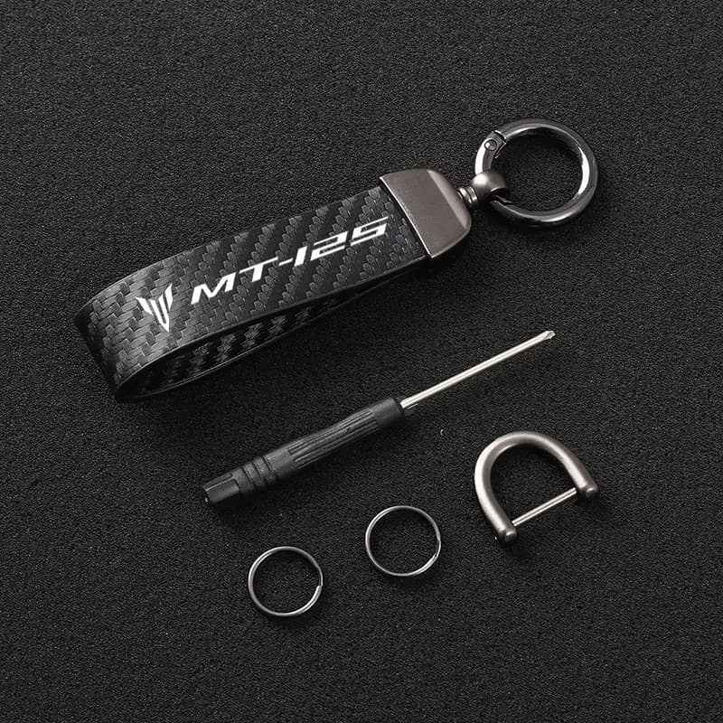 High-Grade Leather Motorcycle keychain Horseshoe Buckle Jewelry for YAMAHA MT125 MT-125 MT 125 2014-2021 Motorcycle Accessories