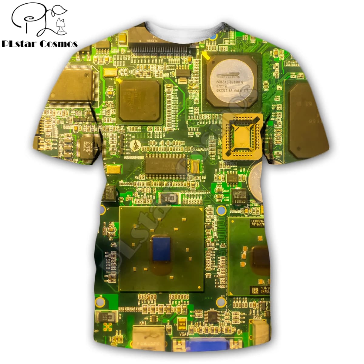 PLstar Cosmos Summer Men t-shirt Beautiful Electronic chip 3D Printed Harajuku Casual short Sleeve Tee shirts Unisex tops QDL027