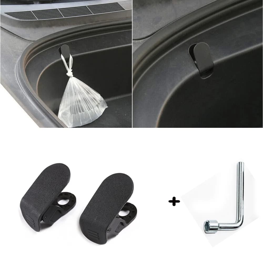 for Tesla Model 3 2017-2020 1Pair Front Trunk Hook Bolt Cover Installation Car Spare Box Hook ABS Auto Accessories