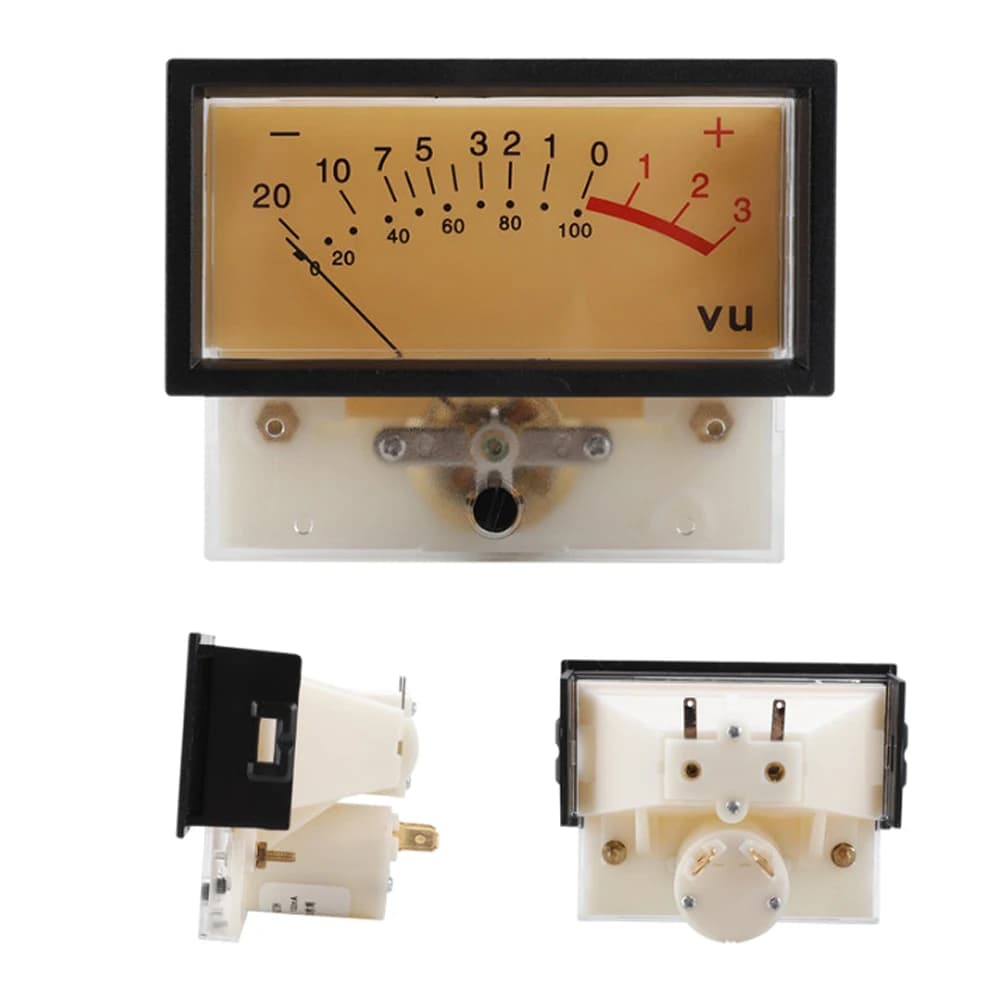 VU Level Audio Meter High Internal Resistance LED Backlight Pointer Meter 500UA/1000uA