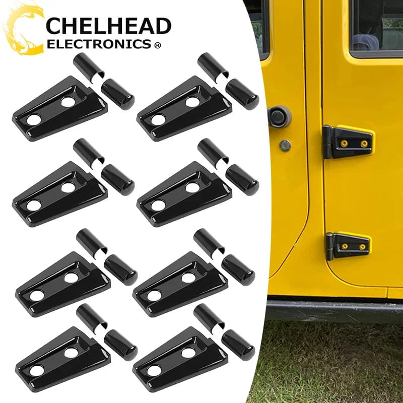 Door Hinge Covers Protector Trim Kit for Jeep Wrangler Unlimited Rubicon Sahara Sports Accessories 2007-2018 JK