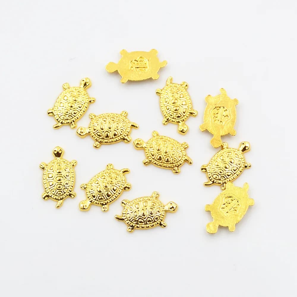 100pcs Feng Shui Golden Turtle Money LUCKY Fortune Wealth Chinese Golden Frog Coin for Home Decor Tabletop Ornaments Lucky Gift