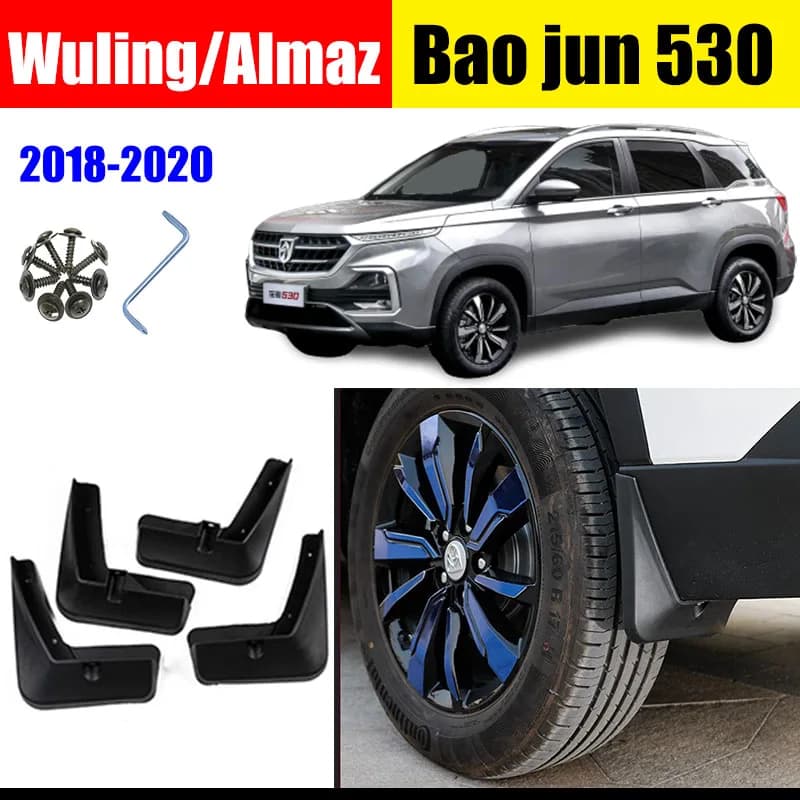 4 pcs FOR Wuling/Almaz Baojun 530 chevrolet captiva MG Hector Mudguard Fenders Mud flaps splash Guard Fender Mudflap Mudguards