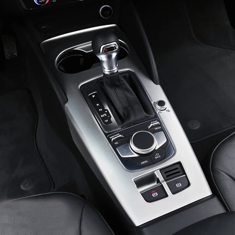 Car Styling Center Console Gear Shift Panel Decoration Sticker Trim For Audi A3 8V 2014-2019 LHD ABS Sliver Color Accessories